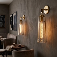 Luminaire mural suspendu en laiton Jingshi, tube vertical rond à texture de pierre avec éclat chaud, éclairage élégant pour couloir domestique