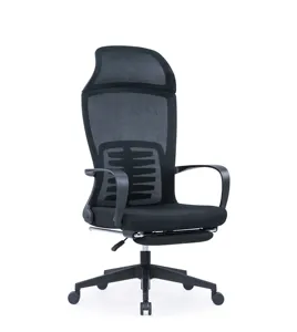 Kursi kantor hitam berputar gaya Modern, kursi kantor berkualitas tinggi ergonomis mewah