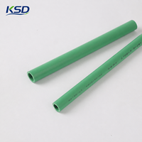 Труба водопроводная PPR зеленая KSD Factory 1 2 3 4, материалы для сантехники, пластиковая труба DIN8077 8078