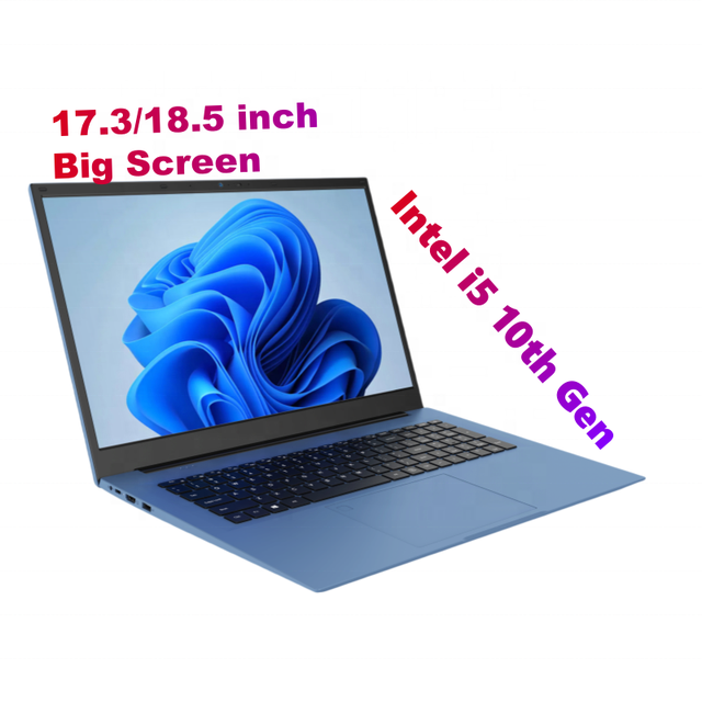 1TB 2TB SSD Laptop 17.3 18.5 Inch Intel I5 10th Gen Laptops WIFI 6 BT5.0 RJ45 10000mAh Long Battery Life Notebook