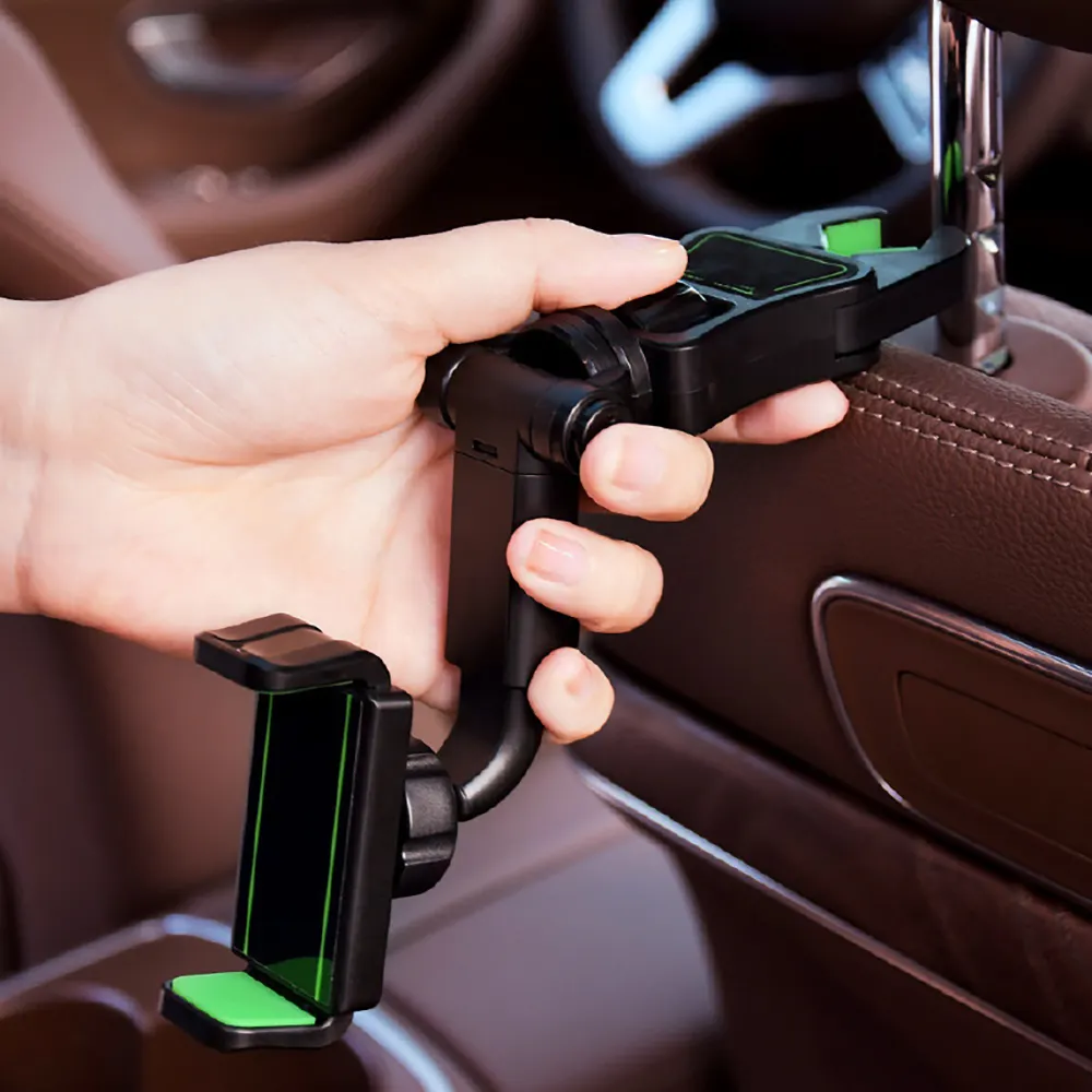 360 Car Phone Holder Rearview Mirror Adjustable Holder Clip Mount GPS Holder For Car Auto Universal Multifunction