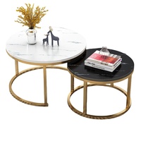 Table basse ronde de style nordique en FRP, table basse de salon, argent, luxe léger, combinaison de résine époxy