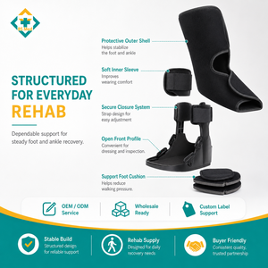 Andador estándar con suela basculante para pie fracturado, recuperación de tendón de Aquiles y soporte para caminar en rehabilitación - Product Image 2