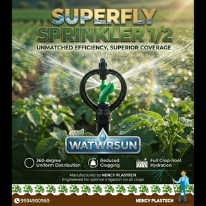 Sistema de Riego por Aspersión Agrícola Superfly de 1/2 Pulgada, Rociador de Agua de Plástico para Riego de Cultivos en Granjas y Jardines - Product Image 2