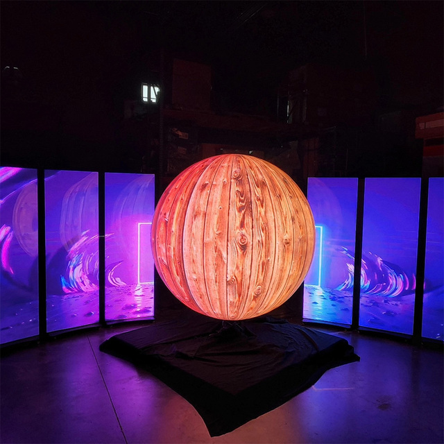 Flexible Round LED Ball Display with Indoor/Outdoor Usage Digital Signage 600cd Brightness 120HZ Refresh Rate
