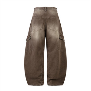 <span class=keywords><strong>Jean</strong></span> <span class=keywords><strong>d</strong></span>écontracté pour homme, taille mi-haute, coupe droite, style hip-hop, en denim épais de haute qualité, vintage, brodé - Product Image 3
