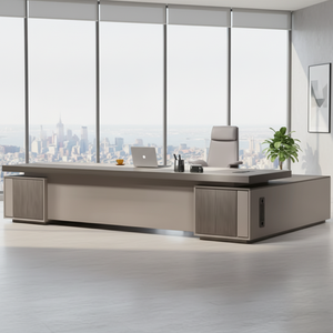 Escritorio de Oficina Moderno Individual de Madera para Jefes, Escritorio de Clase Ejecutiva para Muebles de Oficina para Gerentes, Supervisores, Presidentes, Venta al por Mayor - Product Image 4