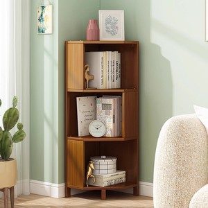 <b>Corner</b> bookshelf, floor-standing bookcase, storage shelf for living room, study, or small multi-tiered <b>corner</b> bookcase - Product Image 2
