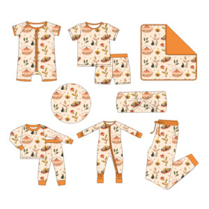 Pyjamas en bambou imprimés d'insectes personnalisés pour enfants fabricant de barboteuses pour bébés vêtements pour enfants vêtements en bambou - Product Image 1