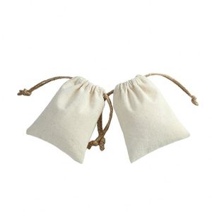 Promotional Recycle Organic Cotton Small Canvas <b>Fabric</b> Gift Drawstring Dust <b>Bag</b> Jewelry Packaging Pouch <b>Bags</b> - Product Image 1