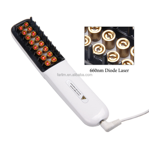 2025 Portable Mini brosse à cheveux électrique fer lisseur thérapie par la lumière rouge pour le traitement de la perte de cheveux usage domestique poignée confortable - Product Image 3