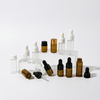 Flacons pulvérisateurs miniatures en verre ambré de 1 ml, 2 ml, 3 ml, 5 ml, flacons en verre transparent pour huiles essentielles et sérums avec impression sérigraphique