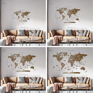 Bản Đồ Thế Giới Tùy Chỉnh Quốc Gia Bản Đồ Bằng Gỗ Laser Bản Đồ Thế Giới Tường Nghệ Thuật Trang Trí 3D Trang Trí Nội Thất - Product Image 6