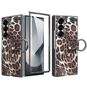 Coque de téléphone pliable en cuir PU léopard Offre Spéciale avec support pour coque de téléphone <span class=keywords><strong>Samsung</strong></span> <span class=keywords><strong>ZFold</strong></span> 6 5 4 <span class=keywords><strong>3</strong></span> PC - Product Image 3