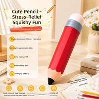 Jouet anti-stress réaliste en forme de crayon géant à rebond rapide, gadget de décompression original