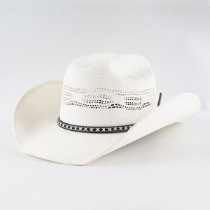 Vente en gros Mexique large bord soleil hommes femme Western Jazz Sombreros De Paja Cowboy Cowgirl <span class=keywords><strong>chapeau</strong></span> de paille pour hommes été - Product Image 4