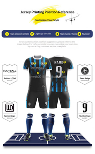 Divisa da <span class=keywords><strong>Calcio</strong></span> Personalizzata Professionale Azzurro-Bianco-Mimetica con Sublimazione - Maglia da <span class=keywords><strong>Calcio</strong></span> di Alta Qualità per la Tua Squadra - Product Image 2