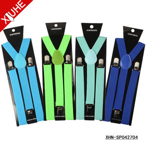 Zhejiang vente en gros personnalisé noir jaune plaine pas cher <span class=keywords><strong>garçon</strong></span> élastique 3 Clips <span class=keywords><strong>bretelles</strong></span> pour hommes - Product Image 4