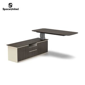 Meubles de bureau de direction modernes de luxe SpaceUnited Bureau d'<span class=keywords><strong>ordinateur</strong></span> en forme de L Bureau de direction de PDG - Product Image 6