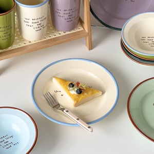 Lelyi minimalista Ins plato de cerámica británico ecológico desayuno casero y plato de postre occidental - Product Image 6