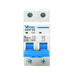 VINAC DZ47-63 4.5KA 6KA 10KA 6A 10A 16A 20A 25A 32A 40A 50A 63A มินิเบรกเกอร์ขนาดเล็ก MCB 1P/2P/3P/4P