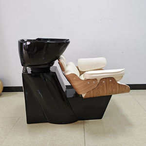 Chinesische Fabrik Modernes Design Haar wasch <span class=keywords><strong>massage</strong></span> bett für Friseursalons Friseur geschäfte Schwarzes Keramik becken Shampoo Bett - Product Image 6