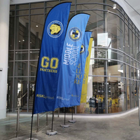 Fabricants de drapeaux de plage personnalisés à bas prix Grands fanions marketing à plumes Support de bannières publicitaires extérieures Polyester UV