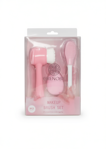 Set di Pennelli per Trucco Grenobil 3 Pezzi con Setole Sintetiche e Manico in Plastica per Applicazione Polvere - Product Image 1