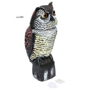 ตัวไล่นกแบบหมุนได้ เสียงนกฮูก ป้องกันและไล่สัตว์รบกวน สำหรับสวน แบบเคลื่อนที่ได้ มีเสียงทั่วไป - Product Image 4