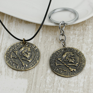 Collares <span class=keywords><strong>Nathan</strong></span> Drake para hombre, cadena de cordón de cuero gótico largo, joyería de juego de moda con Material de aleación de Zinc para aniversarios - Product Image 1