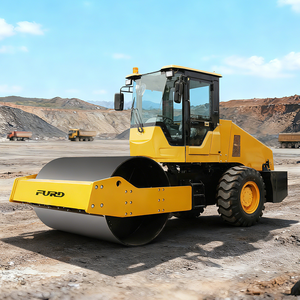 Rouleau compresseur vibratoire à <span class=keywords><strong>tambour</strong></span> unique de 8 tonnes, rouleau compresseur compact de 6 tonnes, fabricant chinois - Product Image 1