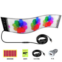 Écran LED programmable flexible pour voiture, affichage défilant de messages publicitaires, panneau d'affichage LED pliable, panneau LED PIXEL personnalisé