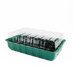 Plastic Plant Propagator 24 Compartments Indoor Greenhouse 24 Cells Propagation House For Seeds