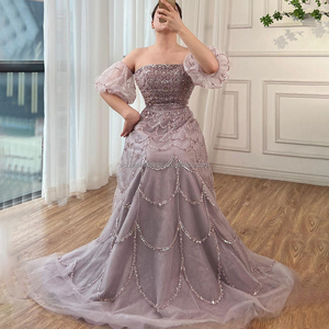 green emerald velvet dress Luxury Rose Gold Blue Ruffles Princess Ball Gown Arabic Evening Dress   Jill Wish