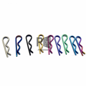 TOP GR5 titane R-Type ressort goupille fendue forme de vague pince fendue pince cheveux tracteur broche pour voiture moteur vélos verrouillage goupille fendue - Product Image 2