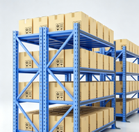 Étagères de stockage réglables de moyenne capacité, rayonnages en acier multi-niveaux à forte capacité de charge pour centre de distribution et entrepôt de vente au détail