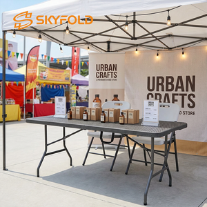 Mesa Plegable de Ratán Sintético de 180 cm (6 pies) para <span class=keywords><strong>Restaurante</strong></span> - Product Image 1