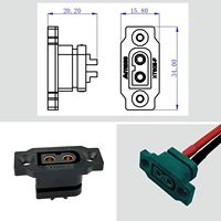 Connecteur femelle Amass XT60E-F, connecteur mâle XT60h XT60 avec manchon de protection en PVC et capuchon anti-poussière pour accessoires d'avions RC et drones