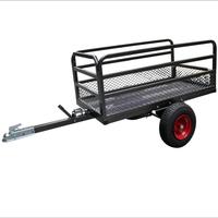 Remorque utilitaire pour VTT, remorque à plateau en acier grillagé, chariot à benne basculante