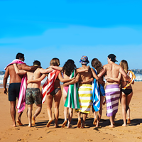100% Cotton Striped Peshtemal Turkish Beach & Gym Towel Quick Dry Sand Free Oversized Travel Custom Embroidery Logo