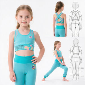 <span class=keywords><strong>YOYO</strong></span> ONE Vêtements pour enfants Ensemble de sport professionnel pour filles, taille plus, design unique, haut de yoga extensible pour le fitness - Product Image 2