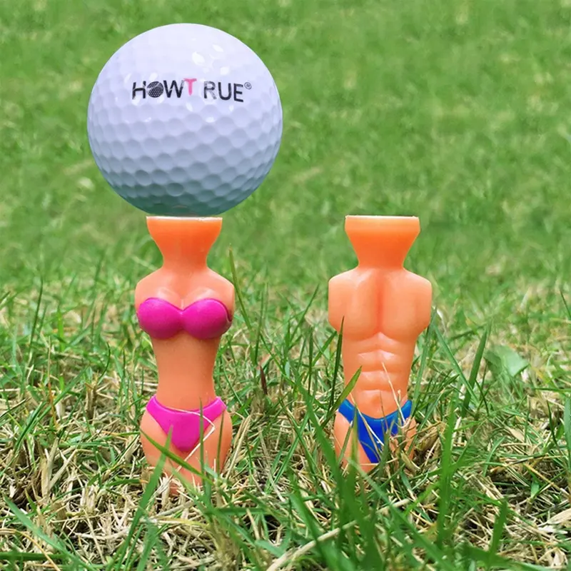 Hoe Echte Professionele Driving Range Accessoires Multi Color Golf Peg Unieke Mannen Bikini Nude Golf Tees