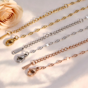 Joyería Personalizada al por Mayor, Collar de Acero Inoxidable Chapado en Oro de 18K, <span class=keywords><strong>Cadena</strong></span> de Labios, Joyería Impermeable y Antideslustre, Moda para Mujer - Product Image 1