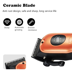 Tondeuse et tondeuse à barbe sans fil rechargeable professionnelle à affichage LED, lames en céramique, contrôlée par application, autonomie <span class=keywords><strong>de</strong></span> 220 minutes pour hommes - Product Image 2