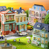 Kit de maison de poupée en bois 3D à construire soi-même, maison miniature avec portes ouvrables, puzzle en bois découpé au laser, artisanat pour enfants et adultes, décoration de la maison, cadeau