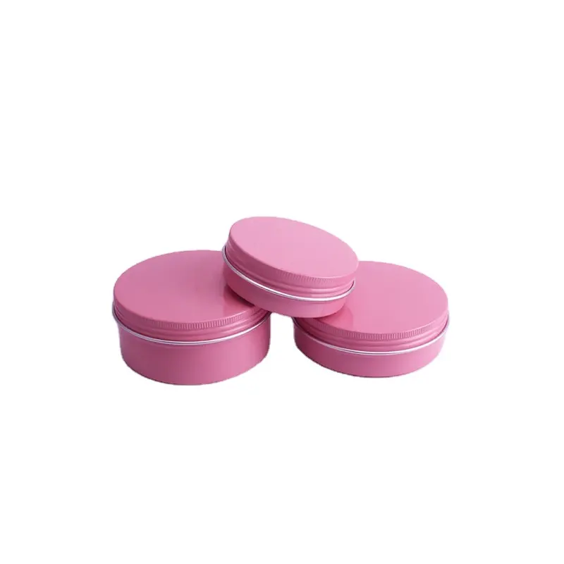 Unik 60ml 100ml 150ml pink kaleng kosmetik logam wadah Masker kotak timah untuk perawatan kulit krim