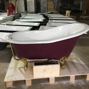 Tùy chỉnh sang trọng nhỏ bồn tắm đúc đá cẩm thạch clawfoot với dép thiết kế tùy chỉnh sơn bồn tắm - Product Image 2