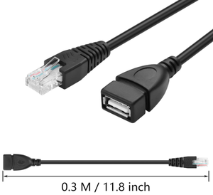 Câble d'extension USB 2.0 femelle vers RJ45 8P4C Ethernet mâle pour routeur, modem <span class=keywords><strong>ADSL</strong></span>, caméra, ordinateur portable, ordinateur de bureau - Product Image 5