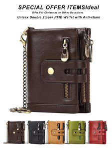 HUMERPAUL <span class=keywords><strong>Portafoglio</strong></span> da Uomo e Porta Carte di Credito in 100% Vera Pelle con Portamonete con Cerniera e Logo Personalizzabile - Product Image 6