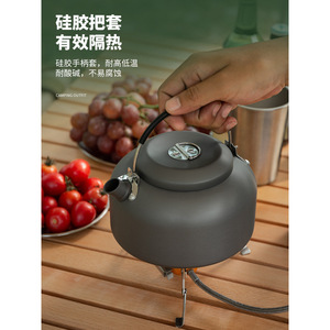 Hervidor portátil para acampar al aire libre, aleación de aluminio de 800 ml con tapa para cocinar y hacer senderismo - Product Image 1